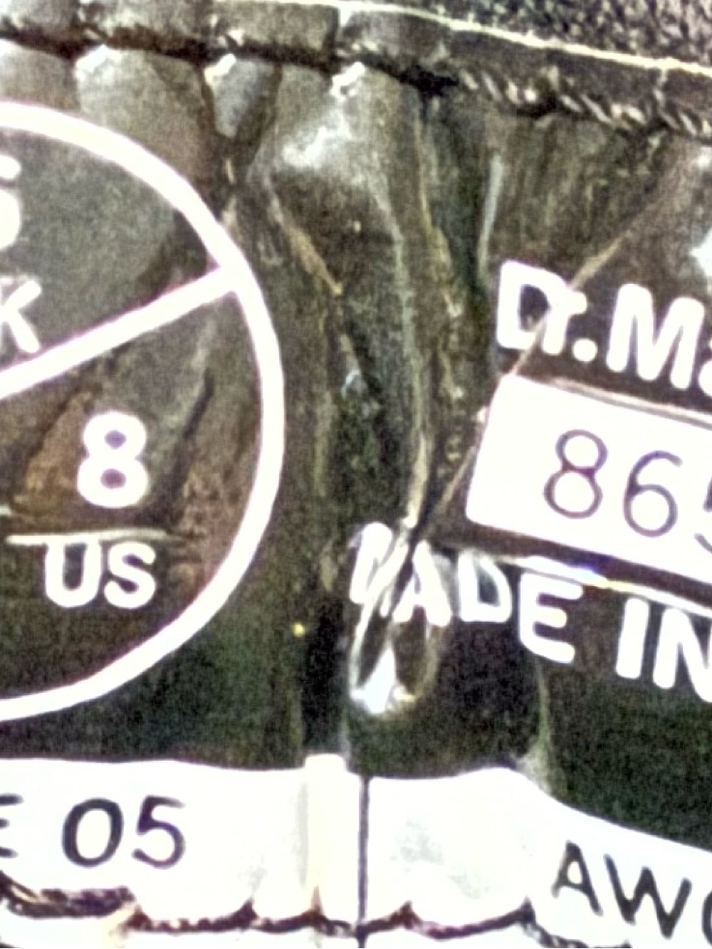 Dr. Martens Black Combat/Moto Boots Label Detail